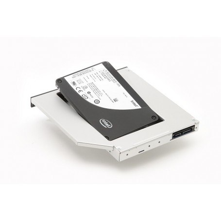 Rack Slim 12.7mm pour disque dur supplémentaire à la place du DVD SATA