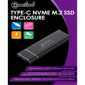 Usb3.1 Type-c -gen2 To Nvme Pcie Boîtier SSD externe pour disque dur M2  Nvme