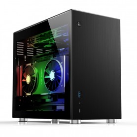 BOÎTIER PC  ITX INOTE PC-V10 Noir Mini ITX Verre Trempé