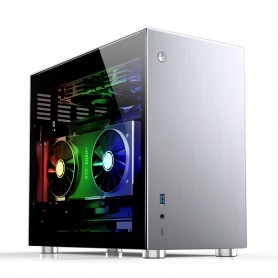 BOÎTIER PC  ITX INOTE PC-V10  Gris Mini ITX Verre Trempé