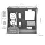 Boitier Moyen Tour ATX Mars Gaming MCB avec panneau vitré (Noir)